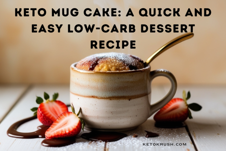 Keto Mug Cake: A Quick and Easy Low-Carb Dessert Recipe